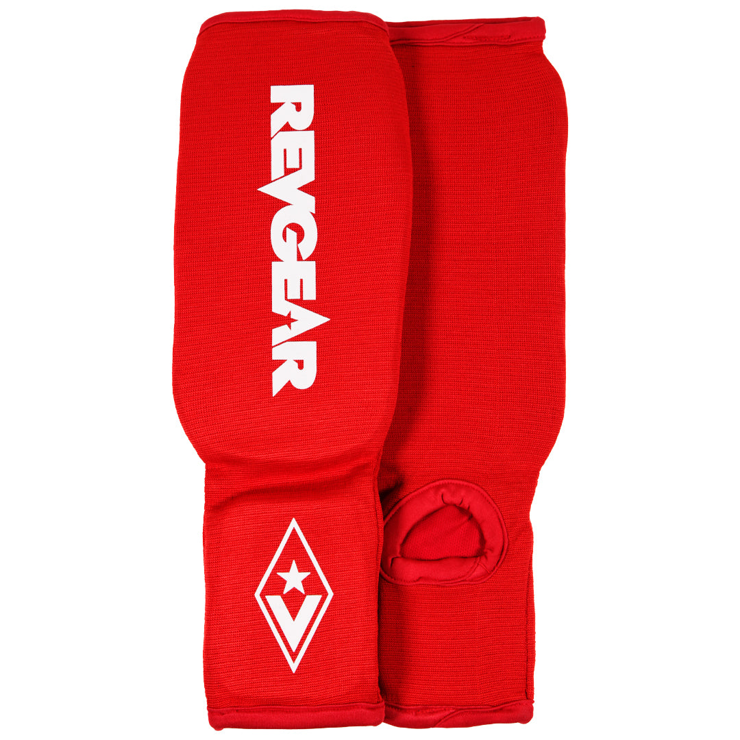 Amateur Muay Thai Shin Guards - Red - Revgear Europe