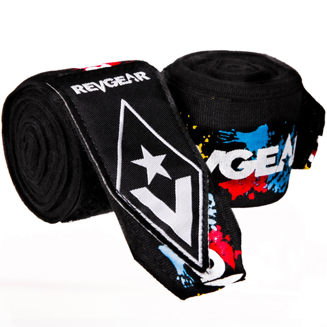 REVGEAR PRO SERIES ELASTIC HAND WRAPS | SPLATTER | 2 IN X 180 IN