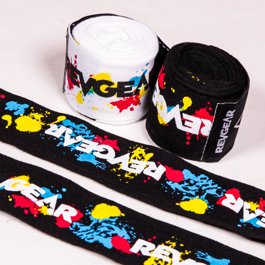 REVGEAR PRO SERIES ELASTIC HAND WRAPS | SPLATTER | 2 IN X 180 IN