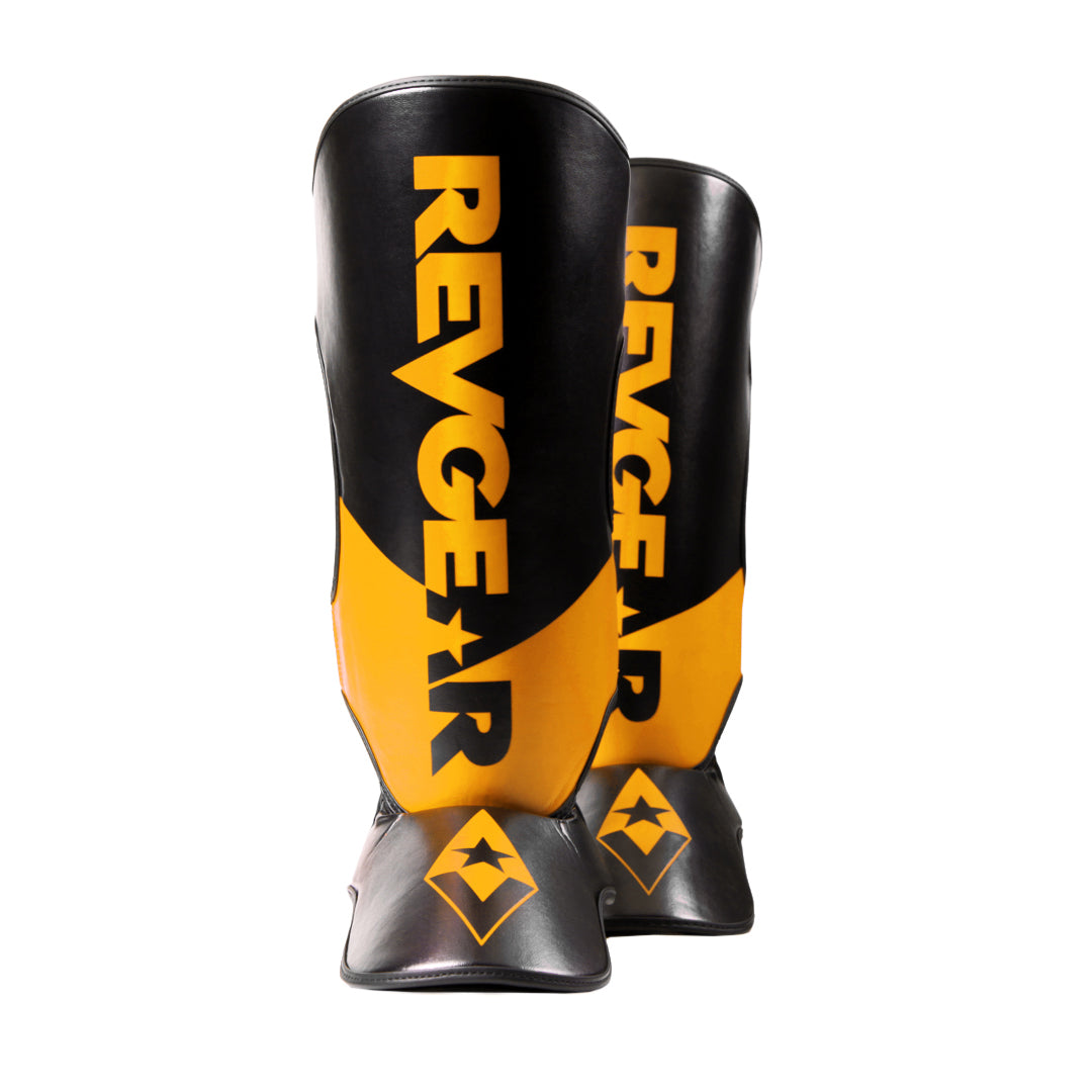 Pinnacle 2.0 Shin Guards - Adult (Black/Gold) - Revgear Europe
