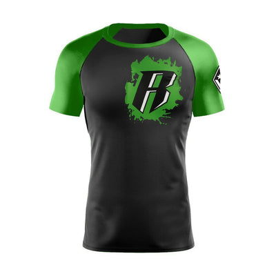 Kids Short Sleeve Rashguard - Green - Revgear Europe