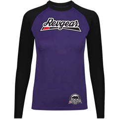 Long Sleeve Women's BJJ Rashguard - Black/Purple - Revgear Europe