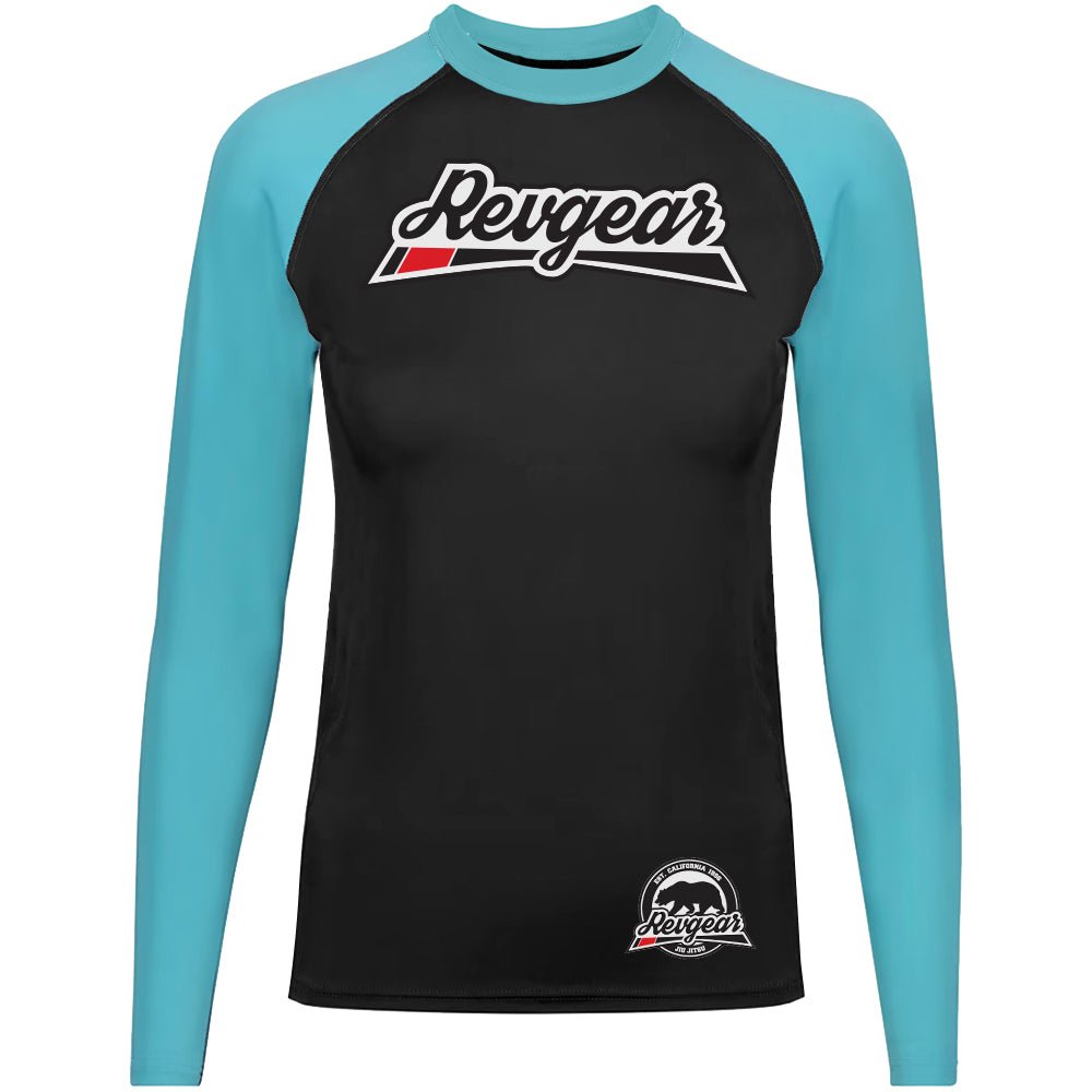 Long Sleeve Women's MMA Rashguard - Black/Blue - Revgear Europe