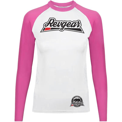 Long Sleeve Women's MMA Rashguard - White/Pink - Revgear Europe