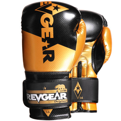 Pinnacle Boxing Gloves - Adult (Black/Gold) - Revgear Europe