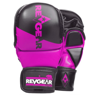 PINNACLE MMA SPARRING GLOVES - Adult (Black/Pink) - Revgear Europe