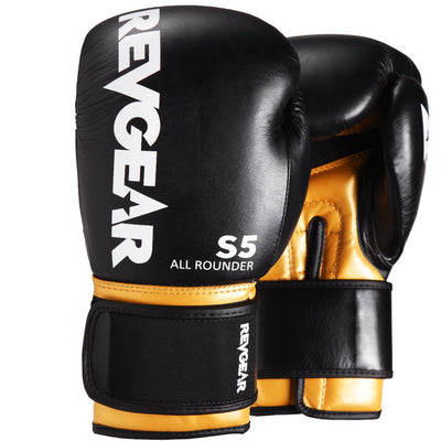 S5 Competitor Boxing Glove - BLACK GOLD - Revgear Europe