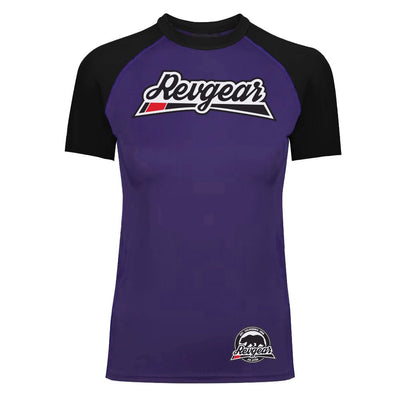 Short Sleeve Women's BJJ Rashguard - Black/Purple - Revgear Europe