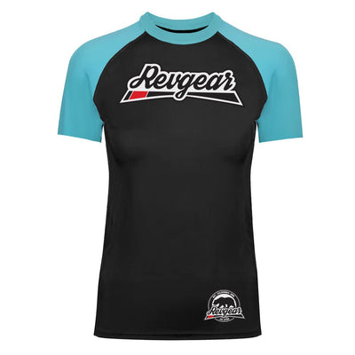 Short Sleeve Women's MMA Rashguard Blue/Black - Revgear Europe