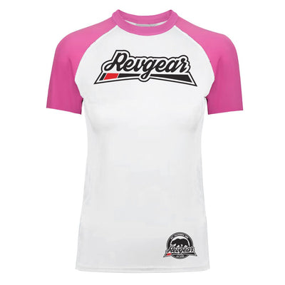 Short Sleeve Women's MMA Rashguard White/Pink - Revgear Europe