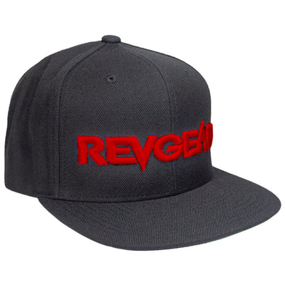 3D PREMIUM SNAPBACK HAT - BLACK/RED - Revgear Europe