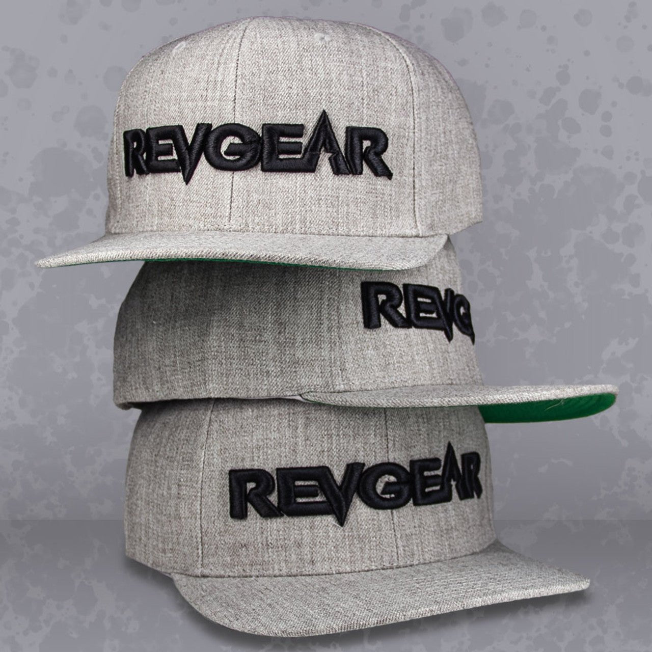 3D PREMIUM SNAPBACK HAT - HEATHER GRAY/BLACK - Revgear Europe