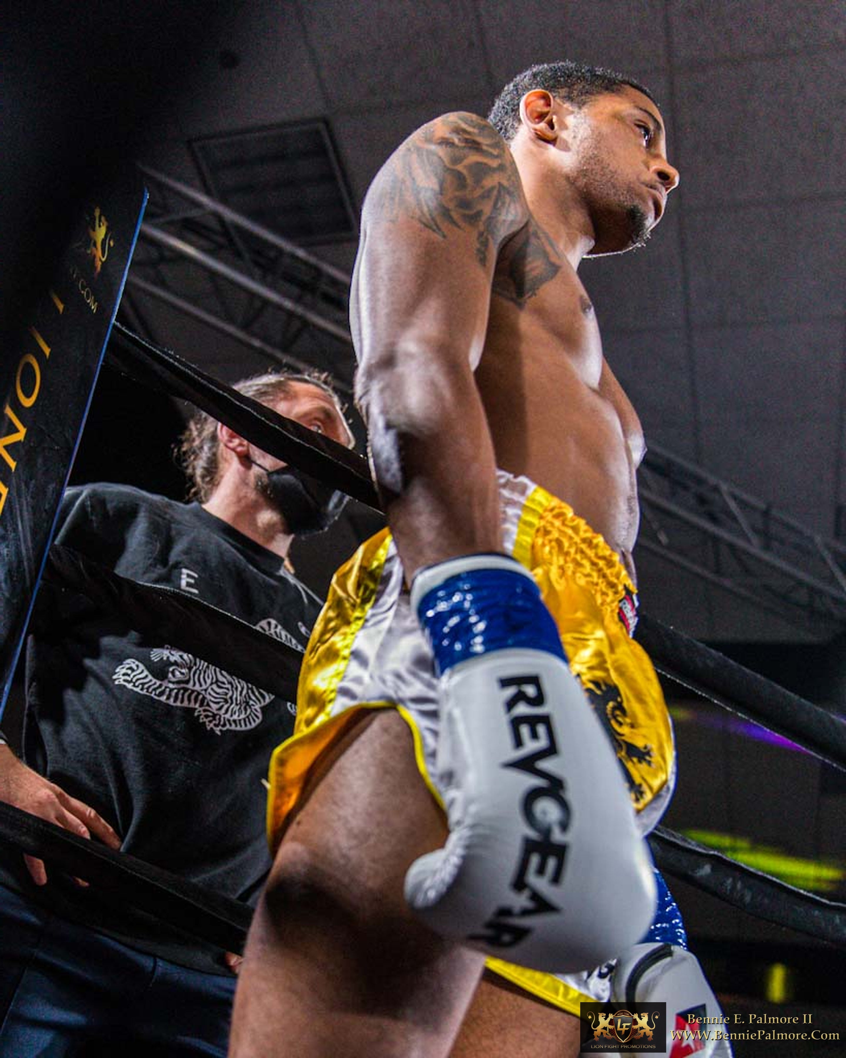 F1 Competitor - Professional Boxing Fight Gloves - White/Black - Revgear Europe