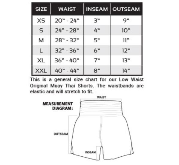 Original Muay Thai Shorts - Black - Revgear Europe