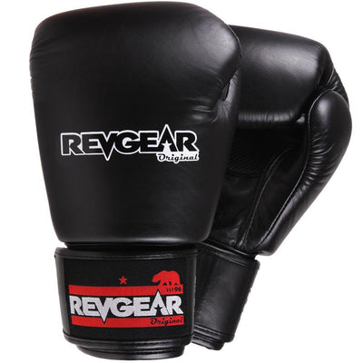 Original Thai Boxing Gloves - Black - Revgear Europe