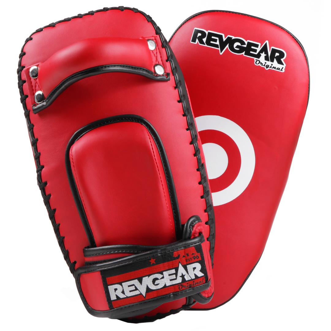 Original Thai Kick Pads - Single Strap Red - Revgear Europe