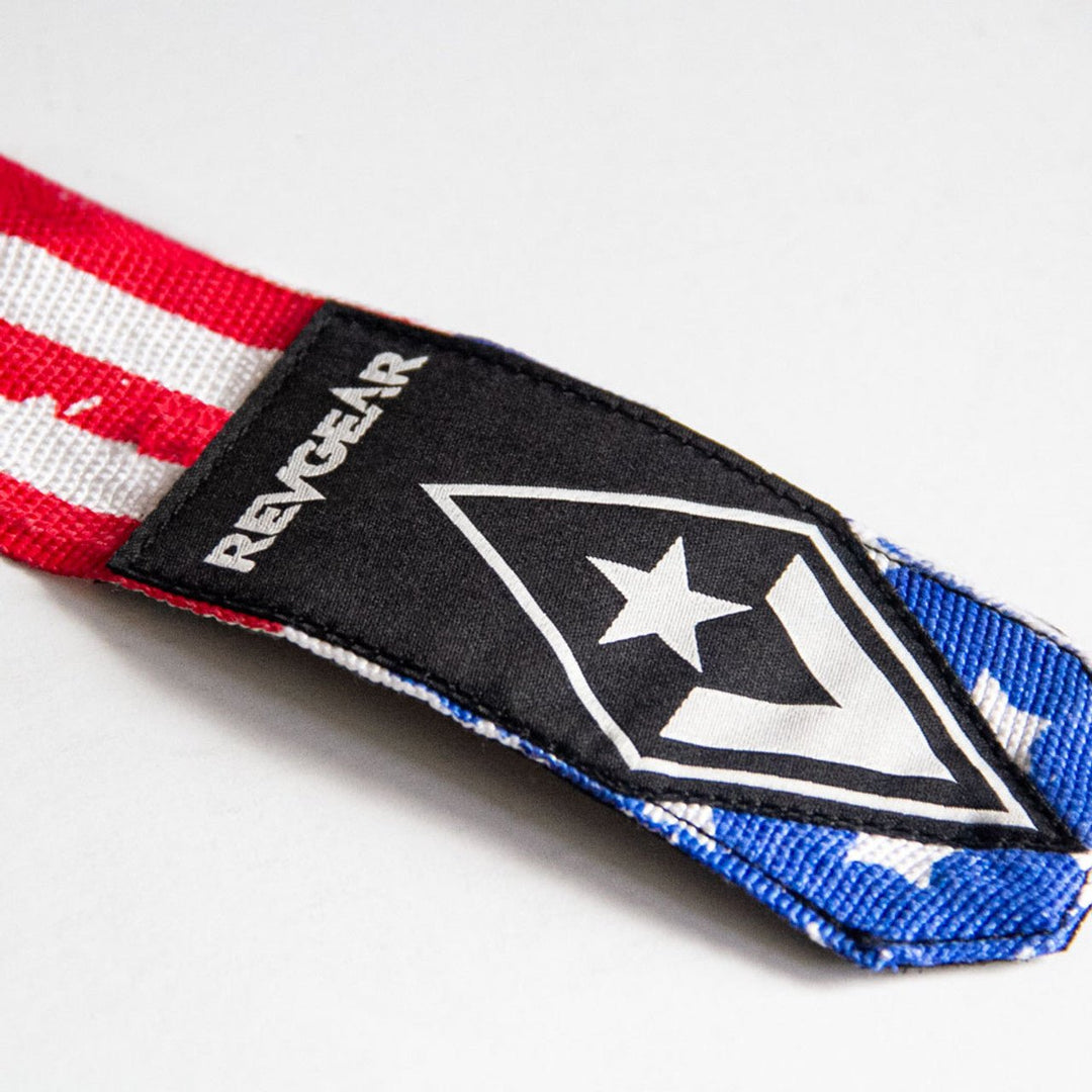 REVGEAR PRO SERIES ELASTIC HAND WRAPS | USA FLAG | 2 IN X 180 IN - Revgear Europe