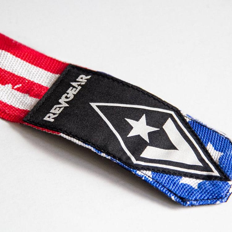 REVGEAR PRO SERIES ELASTIC HAND WRAPS | USA FLAG | 2 IN X 180 IN - Revgear Europe