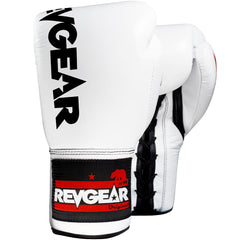 The Revgear F1 Competitor - Professional Boxing Fight Gloves - White/Black - Revgear Europe