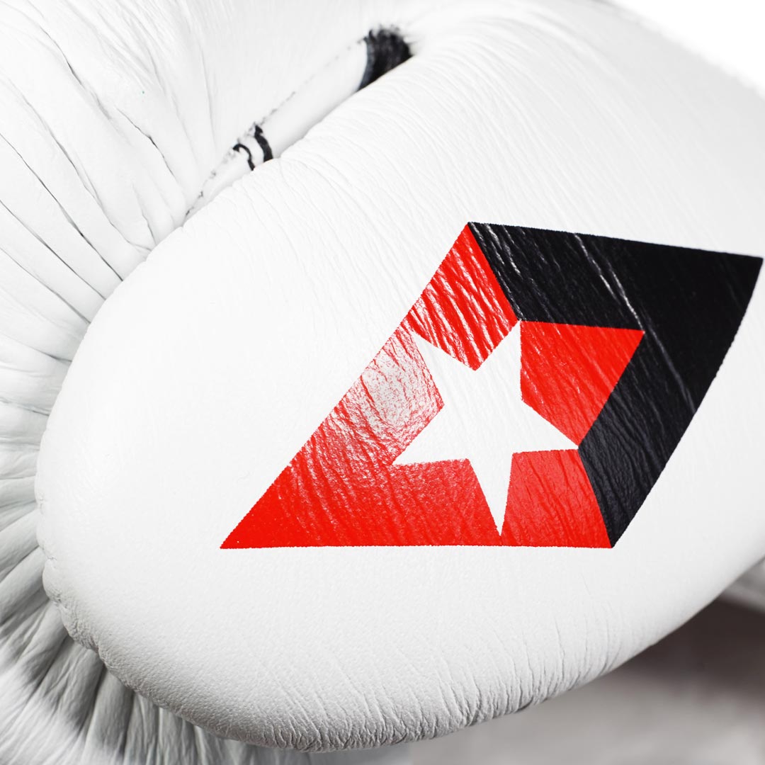 The Revgear F1 Competitor - Professional Boxing Fight Gloves - White/Black - Revgear Europe